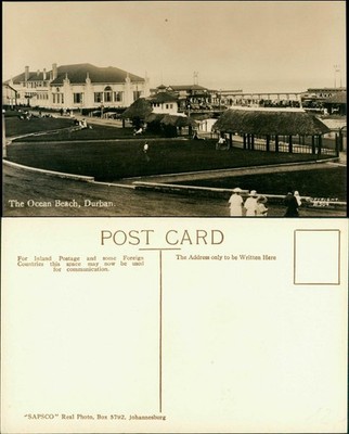 Postcard Durban Ocean Beach - Alagen - Straße 1925