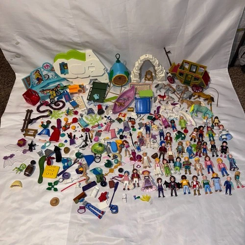Playmobil Large Lot  45+ Figures & 100+ Accessories  Animals Vintage Playset