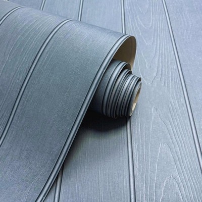World of Wallpaper Wood Panel Beaded Dusky Blue Panelled Wall Paper 5914