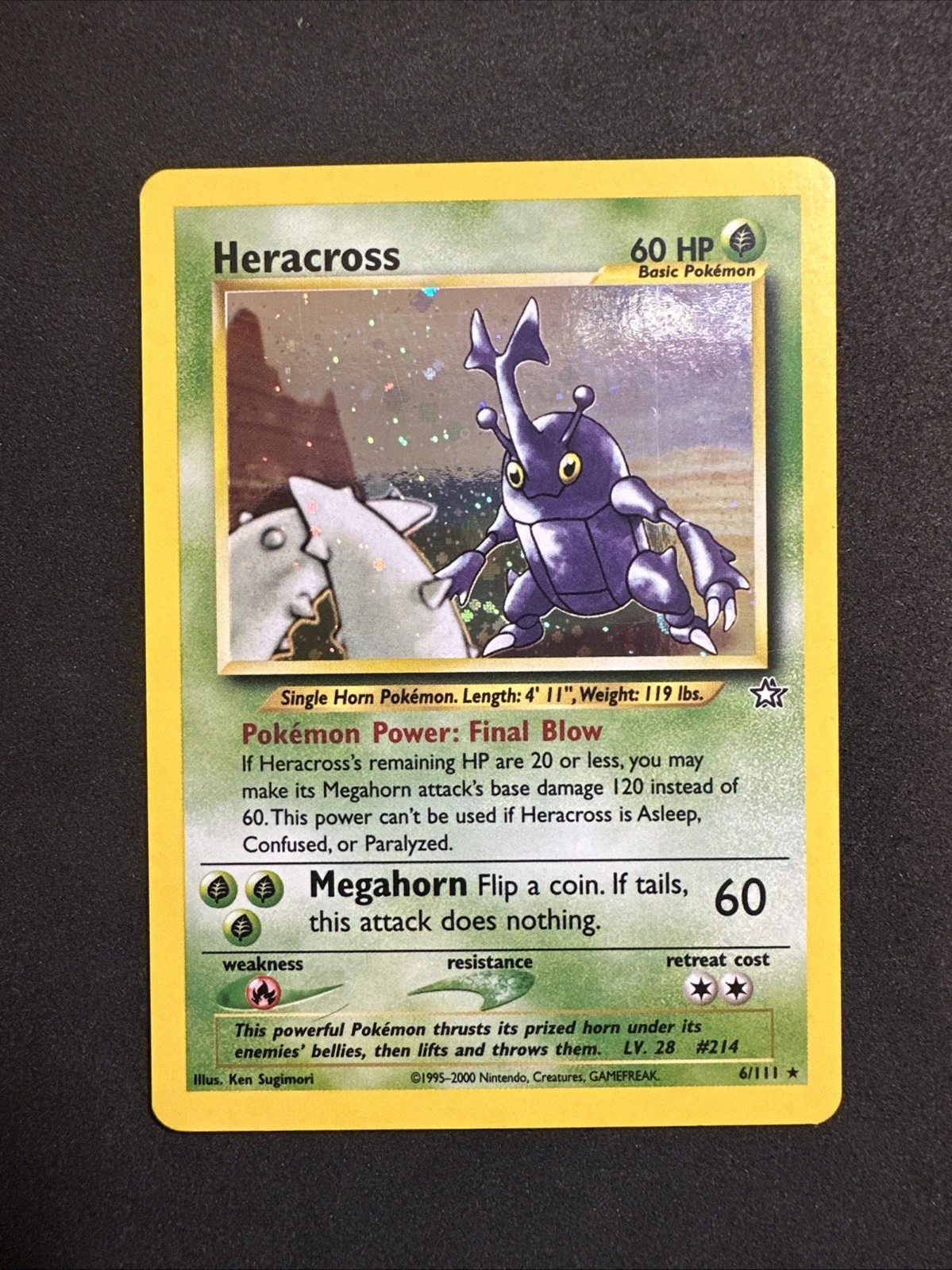 Heracross Holo Rare Neo Genesis 006/111