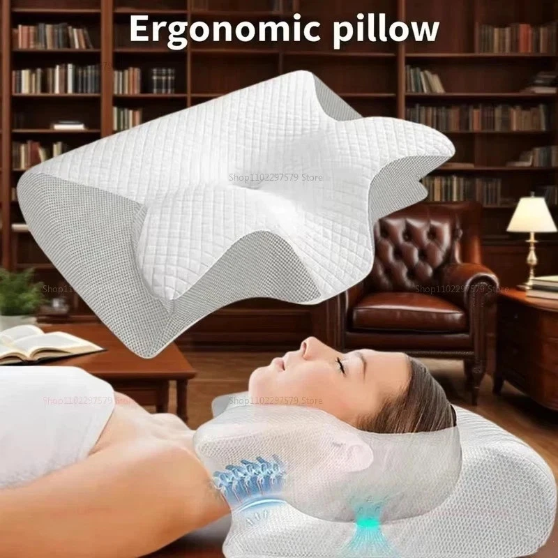 Almohada ortopédica de espuma viscoelástica para cuello Derila soporte para espalda antirronquidos Foto 4 de 4