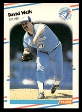 1988 Fleer Update #U-69 David Wells Rookie Card RC