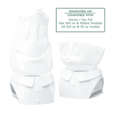 FIFTYEIGHT Tassen TV Stövchen für Kanne und Schalen "Schick" weiß - T014001