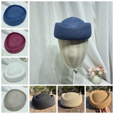 Classic Straw Beret Hat Elegant Vintage Sun Hat Summer Wear