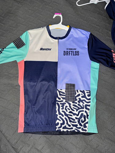 Santini Trek Driftless Team Replica Cycling Jersey Mens Medium Full Zip