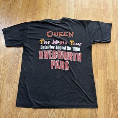 Vintage 1986 Queen T Shirt Knebworth The Magic Tour Freddie Mercury Last Show