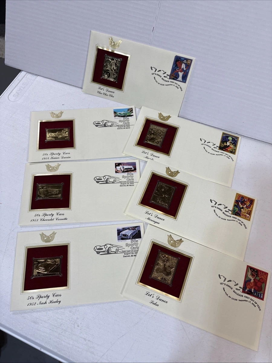 22k Gold Replica Stamps In Us First Day Covers (1991-2000) for