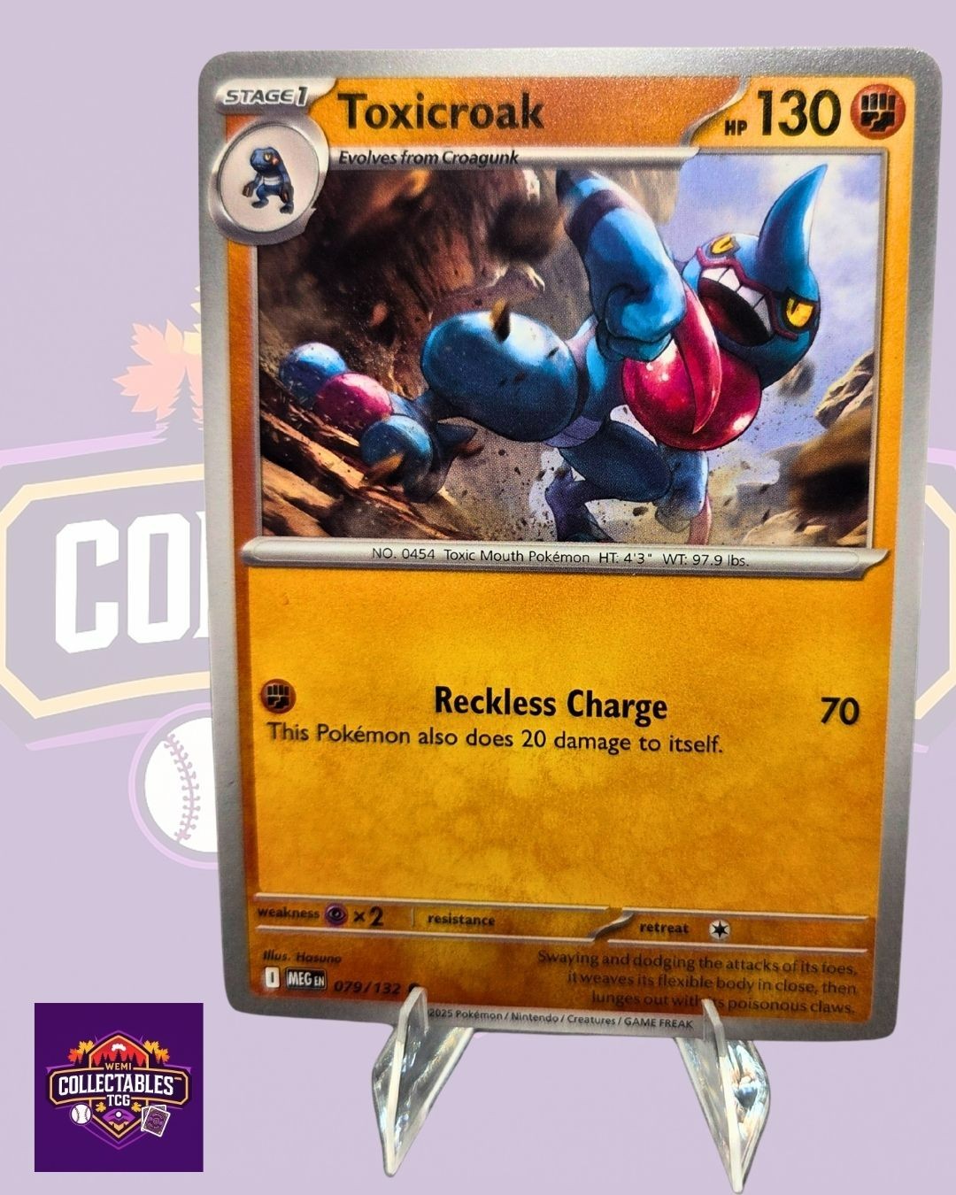 Toxicroak 079/132 Me01: Mega Evolution Regular Free Shipping NM Pokémon