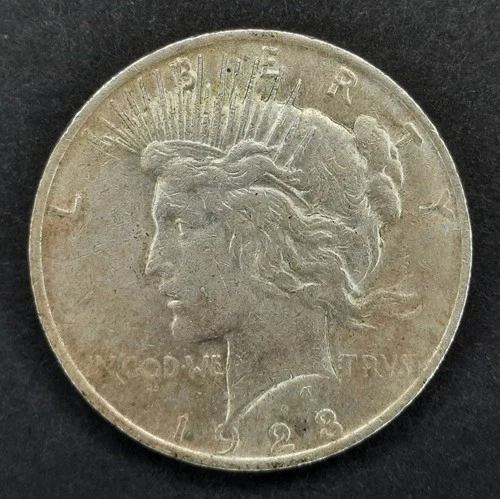 1923 Peace Dollar Coin Ungraded Circulated 90% Silver No Mint Mark Philadelphia