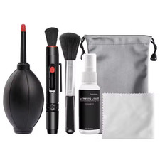 6-in-1 Camera Lens Cleaning Kit DSLR Sensor Brush Air Blower Cloth Pen Set