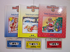 Lot of 3 WOW Teddy Ruxpin Book  Tape Sets Christmas Birthday Lullabies 1986