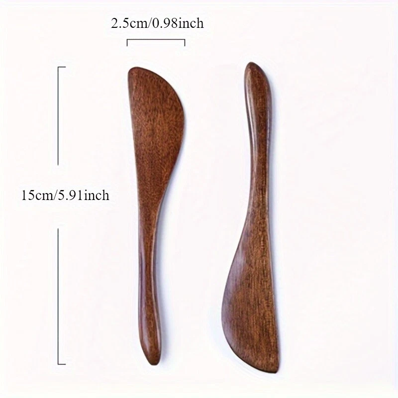 3pcs Wooden Dinner Butter Knifes Cheese Spreaders Mini Spatulas for Kitchen - Image 3 of 4
