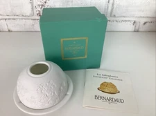 BERNARDAUD LIMOGES FRANCE VOTIVE TEA LIGHT AMOURS Hearts Cherub Flowers