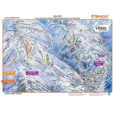 Wipeout Valloire / Valmeinier Piste Map Microfibre Goggle Cloth and Resort Map