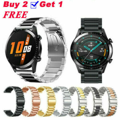 Stainless Steel Strap Metal Watch Band For Samsung Galaxy Watch 42 46 /Active 2