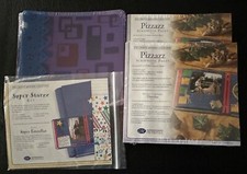 Creative Memories 7X7 DOUBLE DIPZ GEOMETRIC Album PIZZAZZ PAGES Super STARZZ Kit