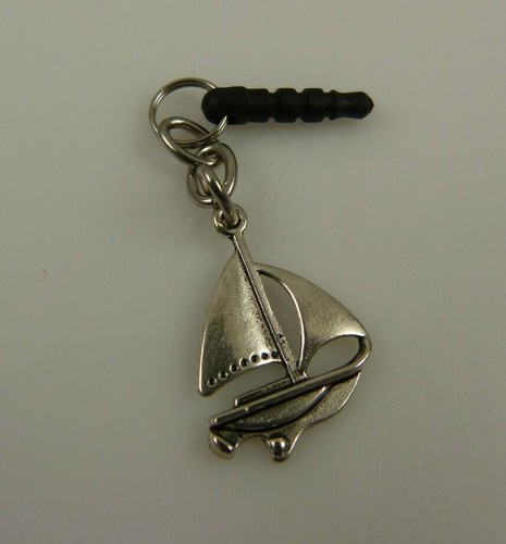 sailboat sail boat cell phone or Ipad charm ear cap dust plug - Picture 3 of 6