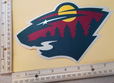 HUGE MINNESOTA WILD IRON-ON PATCH - 6'' x 7.5''