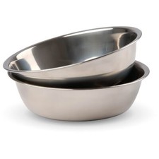 Two Piece Stainless Steel Dog Bowls for Pet Feeding Station. For Small Dogs a...