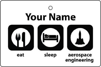 Personalisierter EAT SLEEP AEROSPACE ENGINEERING Auto Lufterfrischer