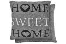 Cushion Covers Throw Chenille Sofa Pillow Cases - 17"x17" Inch Home Sweet Home