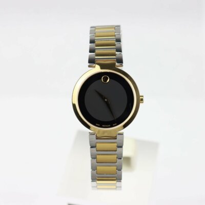 Movado Ladies Modern Classic Two Tone with Black Dial