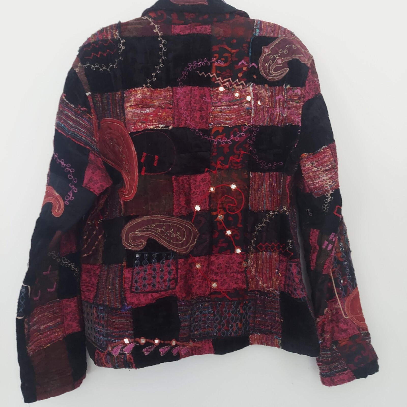 Chicos Patchwork Coat Tapestry Jacket Size 2 Medi… - image 9