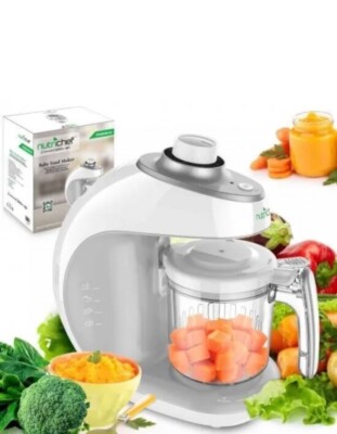 NutriChef (PKBFB18) Digital Baby Food Maker/Processor 2-in-1 Steam Cooker NEW