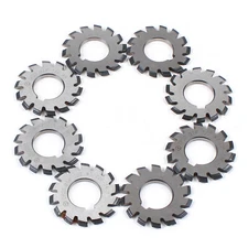 8 PCS HSS Gear Cutters DP20 Gear Cutter For Professional Metal Processing