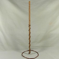 16" Luna Hand Turned Carved Mahogany Wood Magic Wand Witch Wizard w/ Storage Bag