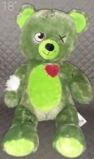 Build A Bear Zombear Green Zombie 18" Teddy Stuffed Plush Animal RETIRED Doll