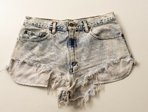 high waisted fringe denim shorts