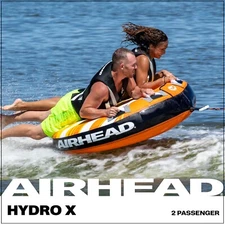 Airhead Hydro X-2 Towable Boat Tube 2 Person Fun! Hydro-X2 🆕