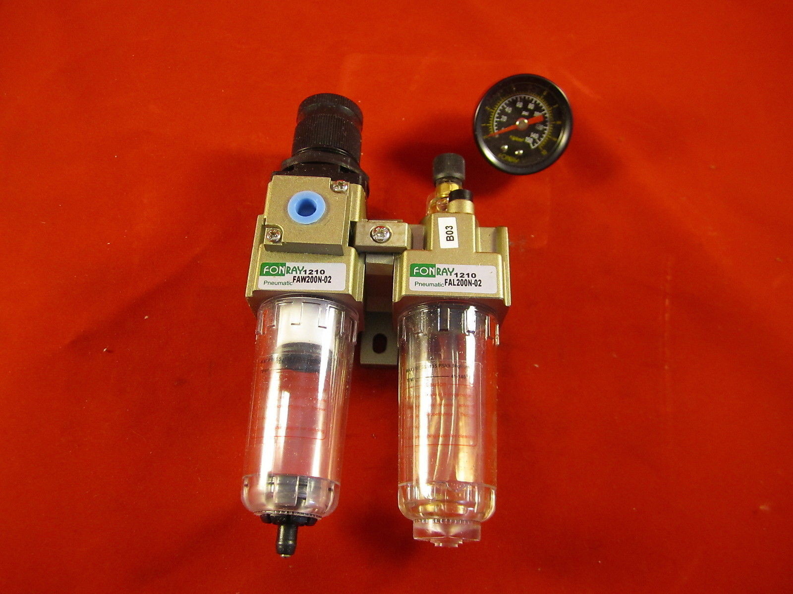 Fonray Air Filter Regulator Lubricator FAC201N-02-N 1/4"- FRL NPT Thread SMC