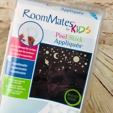 roomMates for kids Peel & Stick Appliques glow in the dark space & stars New