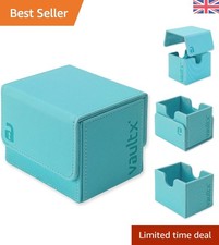 Water-Resistant Trading Card Holder with Magnetic Closure - Pastel Blue