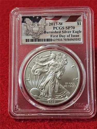 2017-W American Silver Eagle $1 Dollar ASE PCGS SP 70 BURNISHED FDI  #MF-T1328