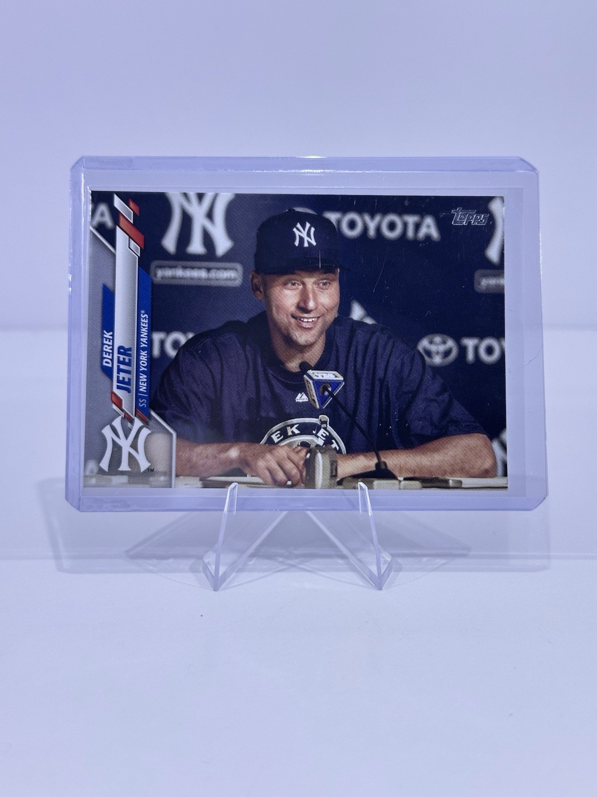 2020 Topps Update Derek Jeter Yankees U-257 SP Photo Variation Press Conference