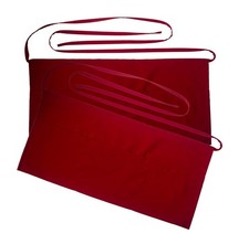 Resist Water 3 Big Pockets Waist Server Apron 6 color available 2 Red