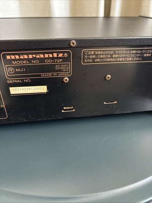 No import fees Fully Working Marantz CD-72 F CD Compact Disk