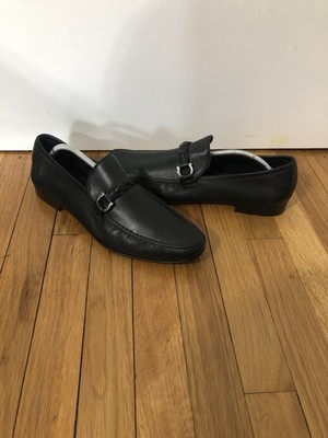 Salvatore Ferragamo Black Leather Gancini Horsebit Buckle Slip-on Dress Shoes Parigi Gancini Bit Driver – M. Dumas and Sons main image 4
