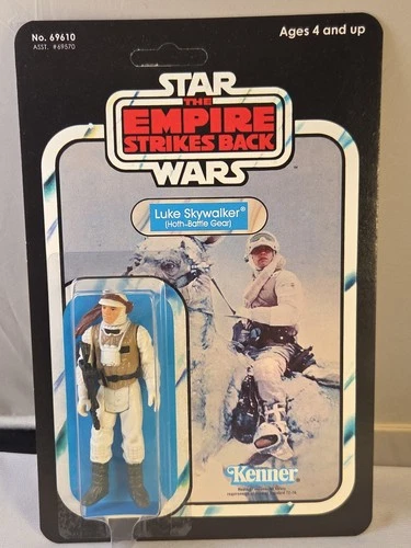 Vintage Star Wars ESB Luke Hoth ORIGINAL GUN CUSTOM 47 Back CARD