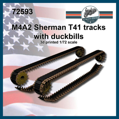 FC Model Trend 1/72 M4A2 Sherman T41 Tracks with Duckbill