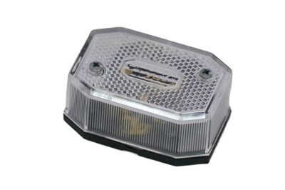 Aspöck Flexipoint 1 Begrenzungsleuchte weiss mit Rückstrahler 12V für Anhänger