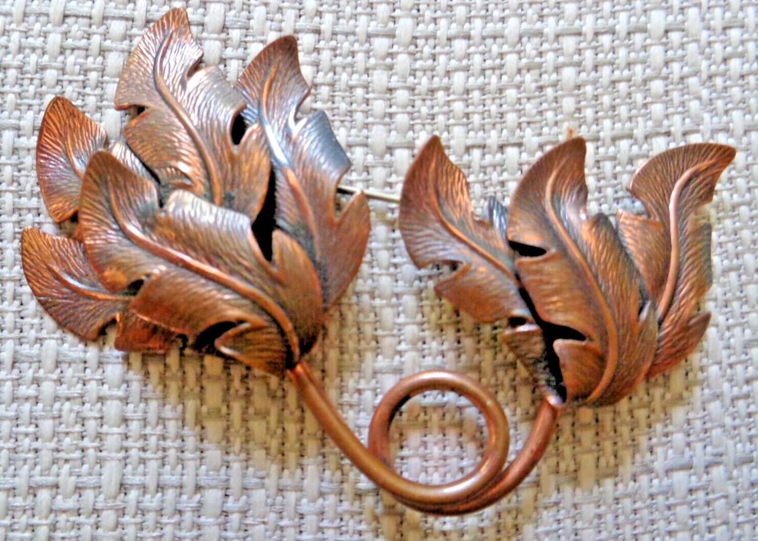 Vintage Signed Bell Solid Copper Stylized Copper … - image 1