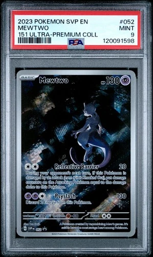 2023 POKEMON SVP EN-SV BLACK STAR PROMO #052 MEWTWO 151 ULTRA-PREMIUM COLL PSA9
