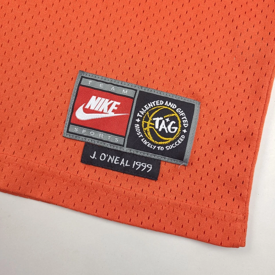 Винтажная мужская футболка Nike Jermaine O'Neal XXL оранжевая Eau Claire High School ЯРЛЫК - Изображение 4 из 4