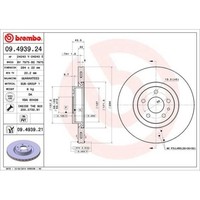 2X Brembo Bremsscheibe Prime Line FüR Alfa Romeo Fiat Opel Vauxhall