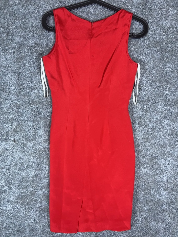 Falda de seda Hugo Buscati para mujer talla 2 roja cremallera trasera informal cómoda Foto 2 de 4