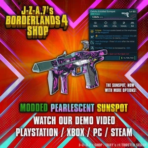 Borderlands 4✨ MODDED 1062K DPS PEARLESCENT SUNSPOT PISTOL BL4 GEAR ✅PC-PS-XBOX✨